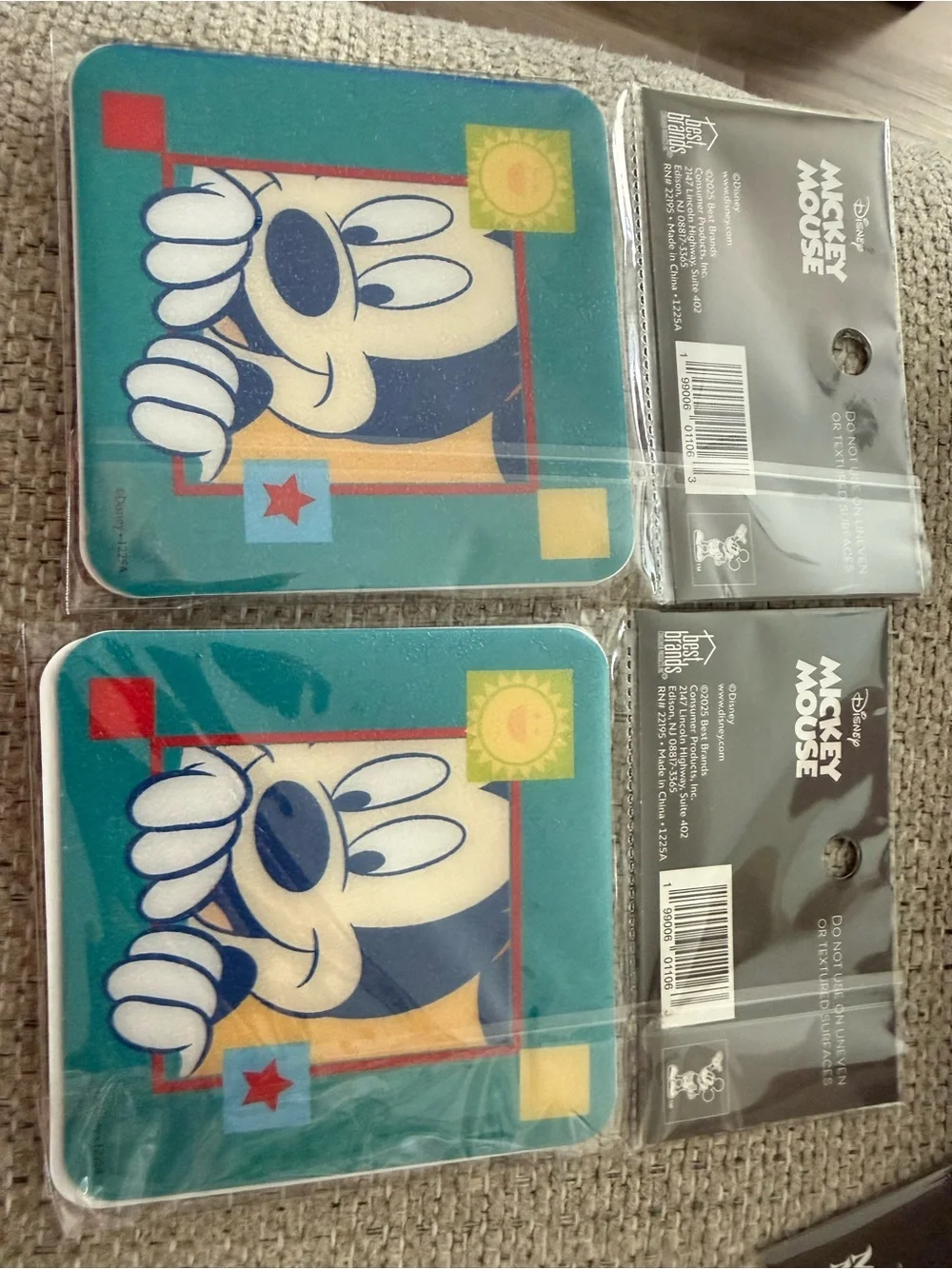 Disney Mickey Mouse Blue and Green Tub Treads - 4 Pack